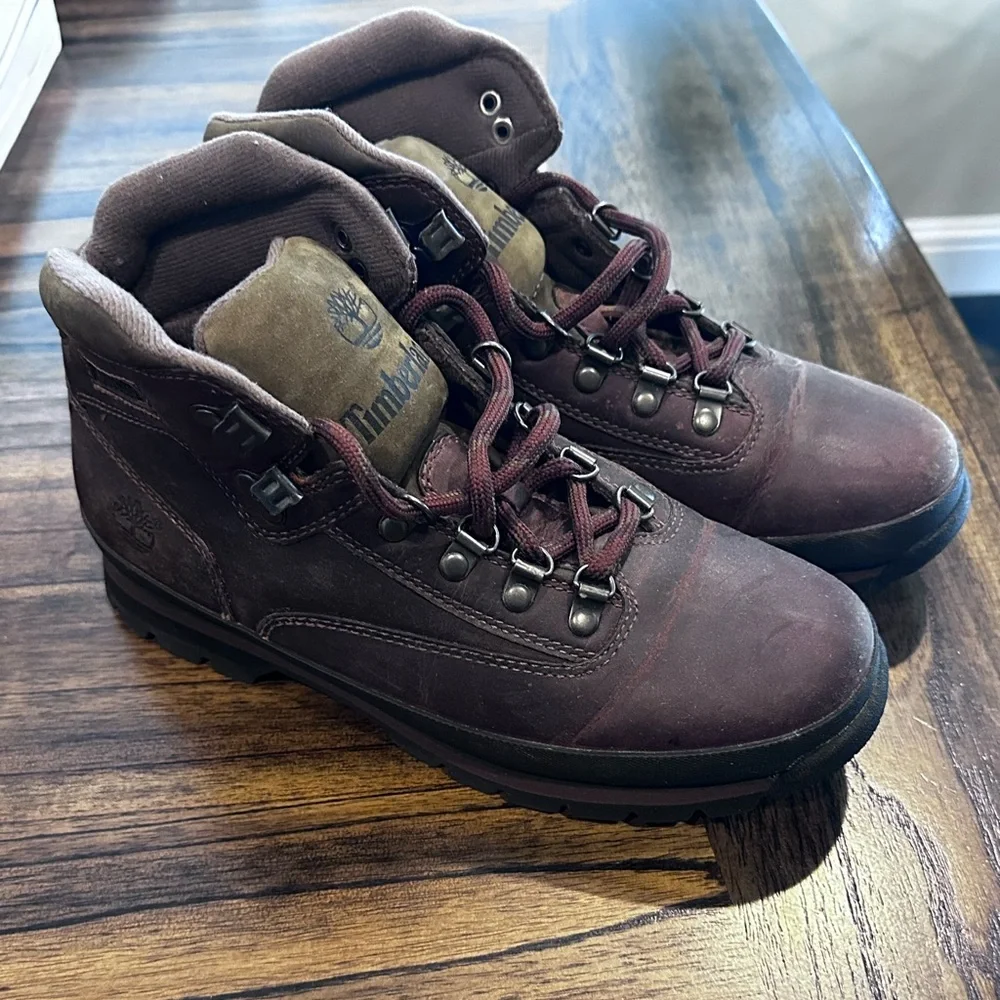 Timberland Euro Hiker Brown Leather Boots size 10 women/8 men - Picture 2 of 10